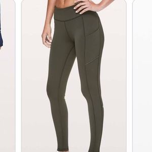 lululemon athletica Olive Green High-Rise Pocket Leggings